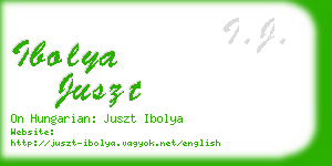 ibolya juszt business card